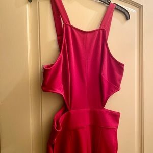 bebe Red Jumpsuit Sz 8
